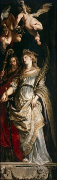  Cross Painting - Raising of the Cross Sts Eligius and Catherine Baroque Peter Paul Rubens
